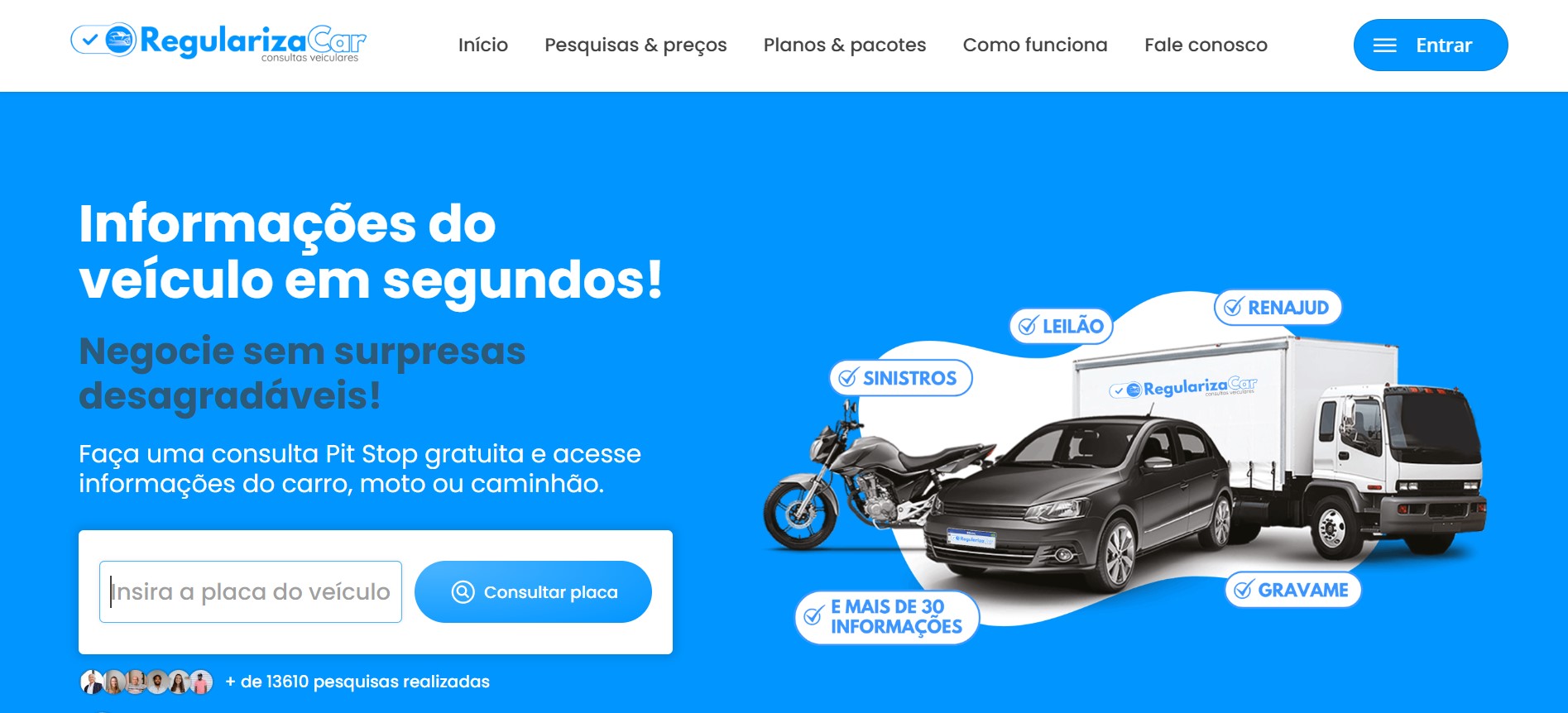 Prévia do projeto Regulariza Car