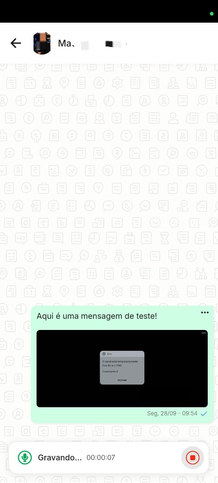 Gravação de áudio no Talk Big